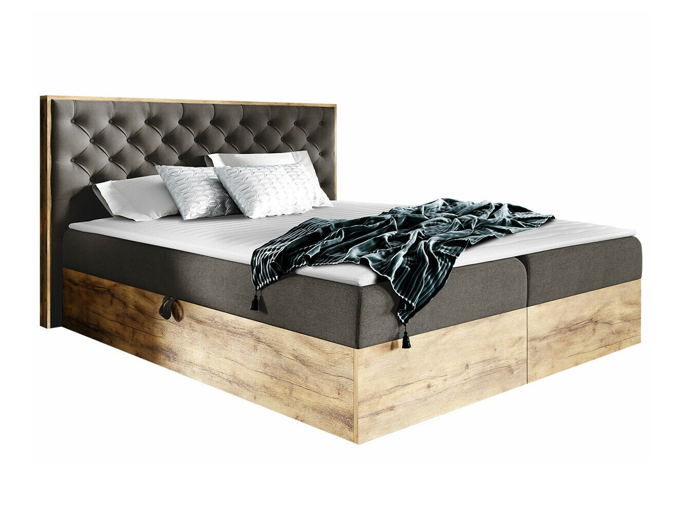 Boxspring krevet Baltimore 182 (Wotan hrast + Faro 5)