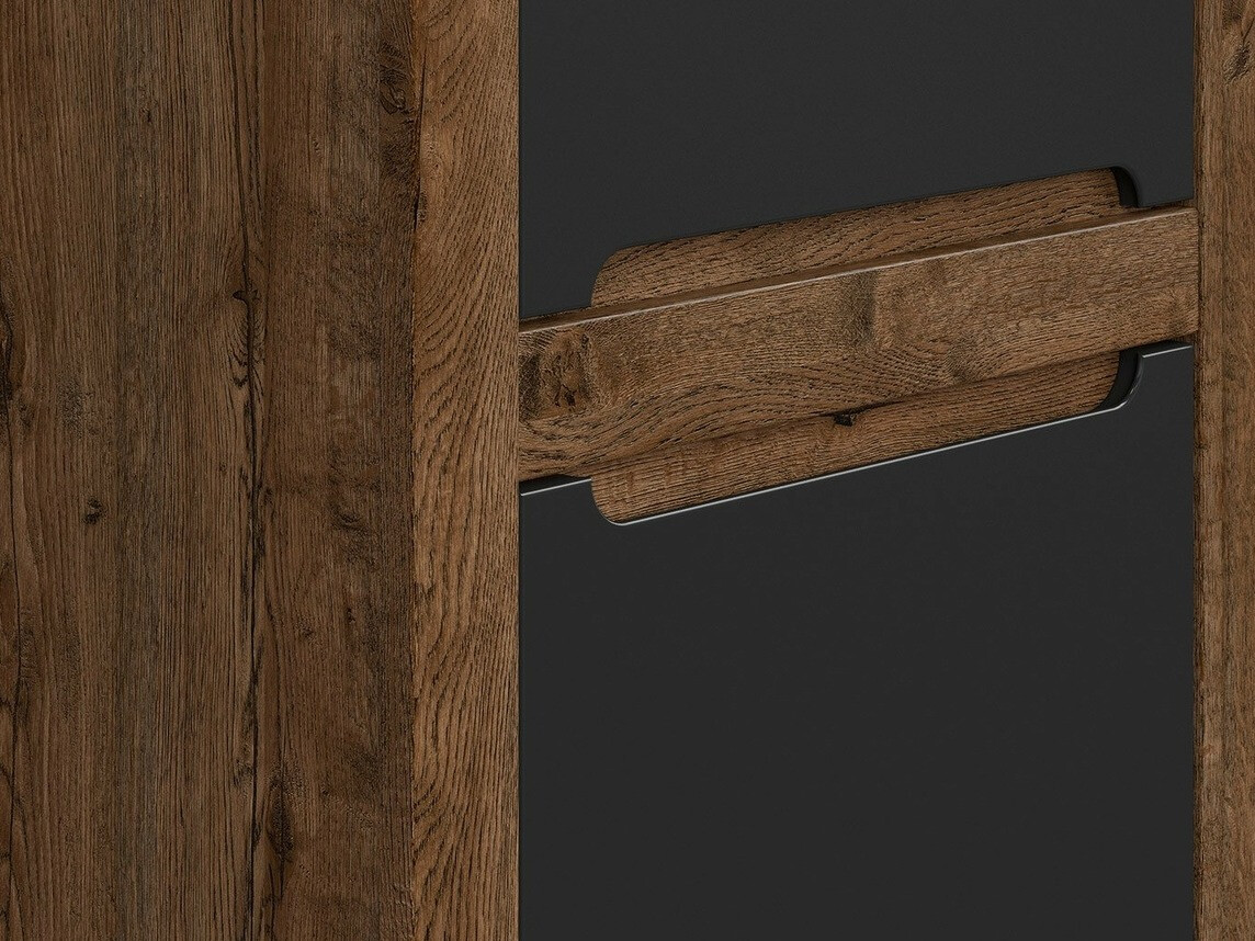 Polica Ophevaru 106 (Mat crna + April hrast)