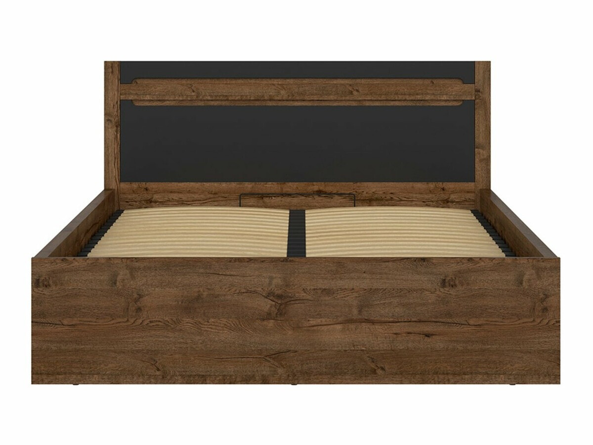 Krevet Ophevaru 116 (Mat crna + April hrast)