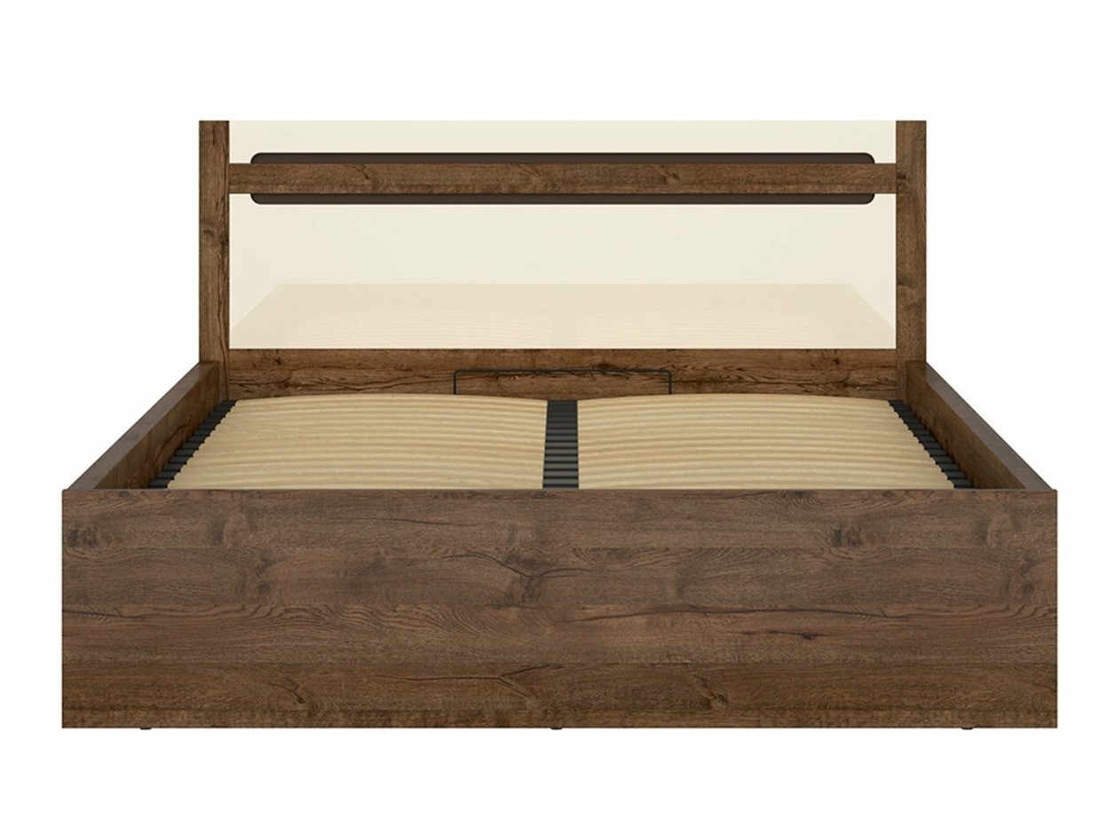 Krevet Ophevaru 116 (Sjajna krem + April hrast)