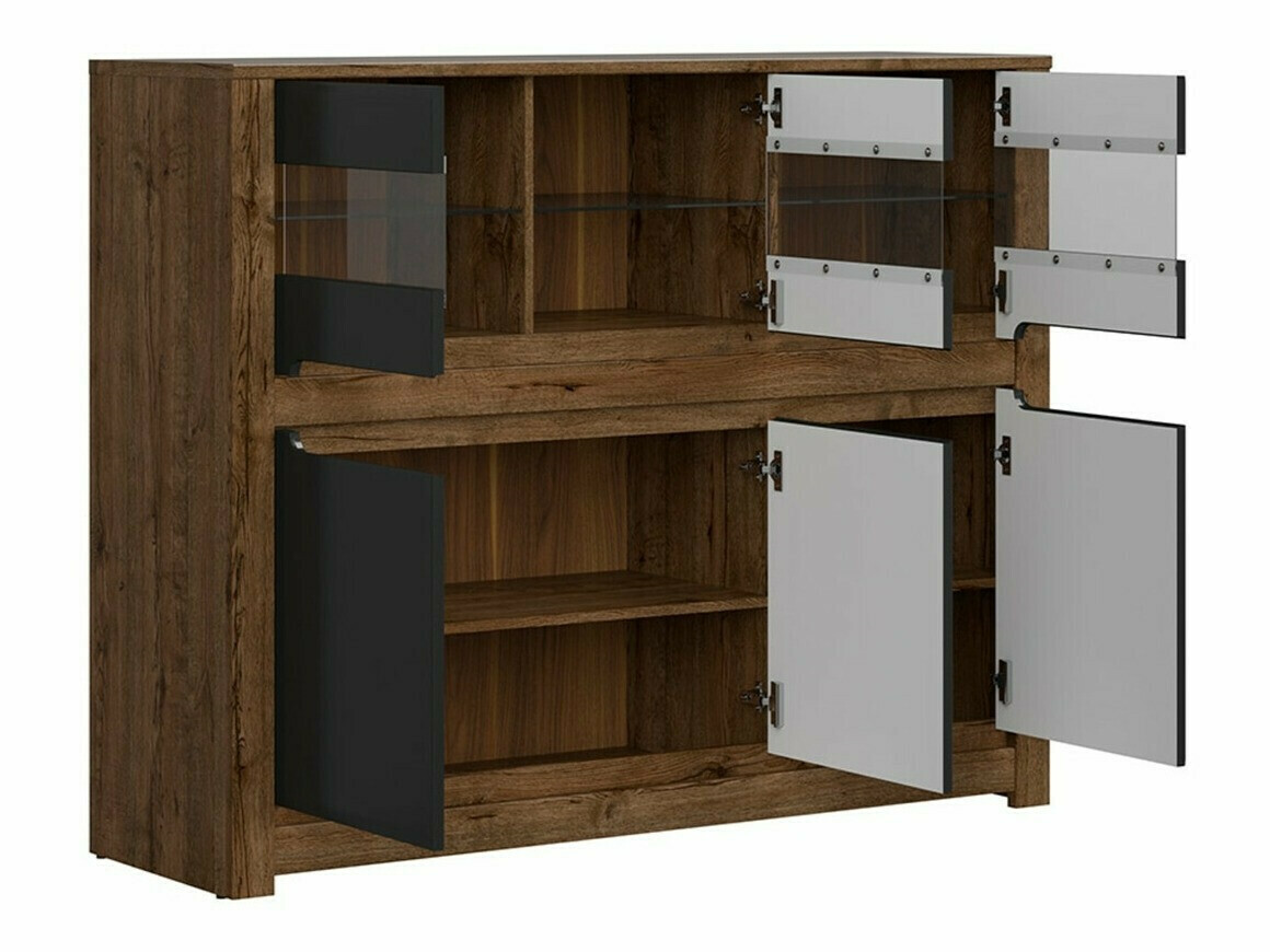 Ormarić Ophevaru 102 (Mat crna + April hrast)