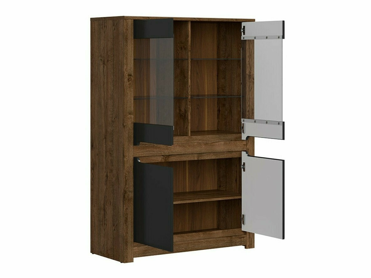 Polica Ophevaru 107 (Mat crna + April hrast)