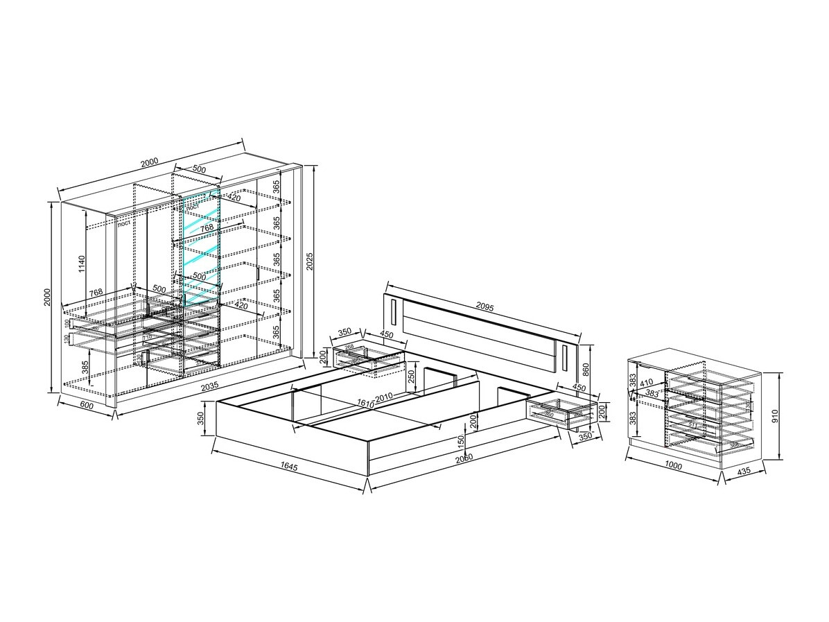 Set za spavaću sobu Portland 404