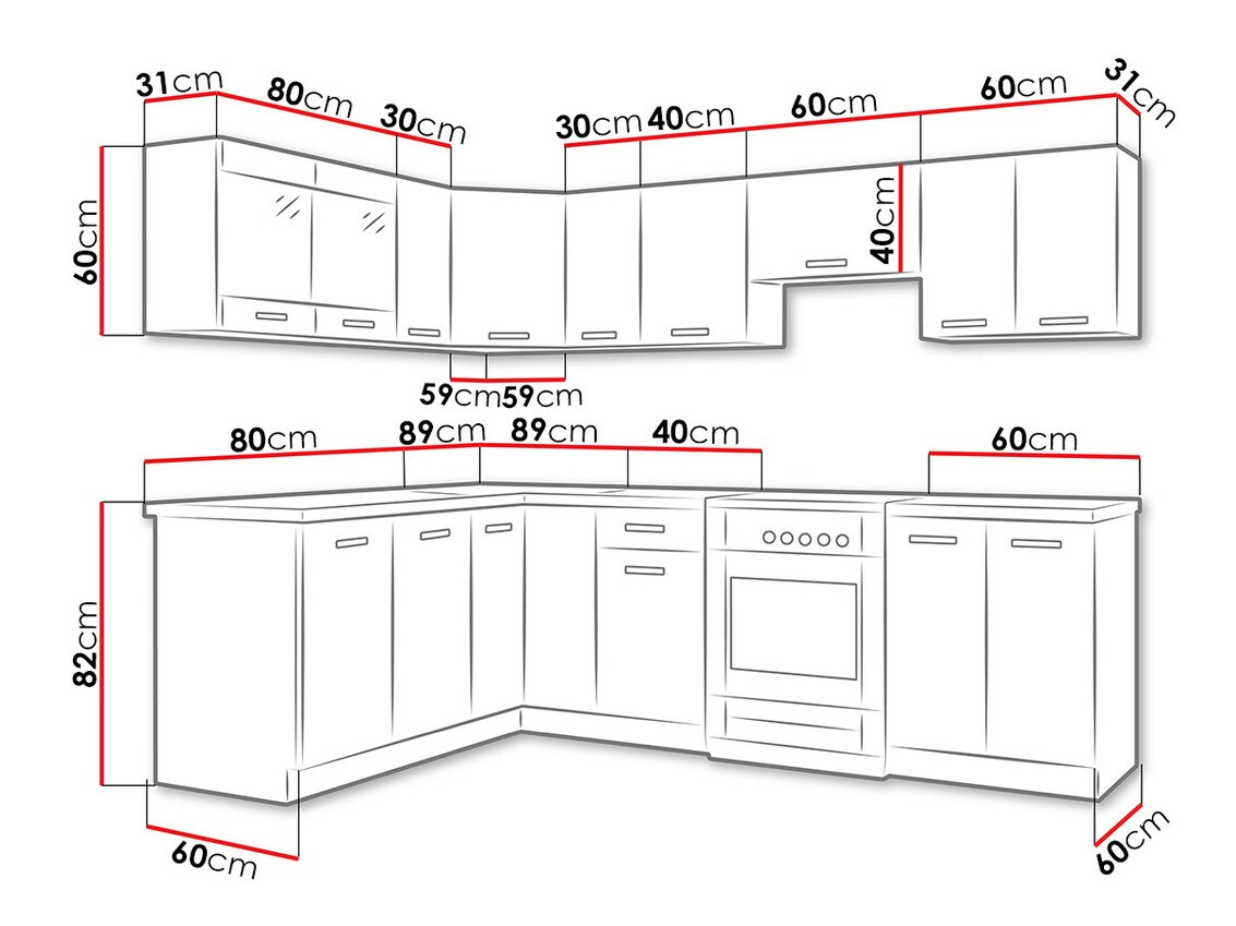 Kuhinjski set Tucson 160
