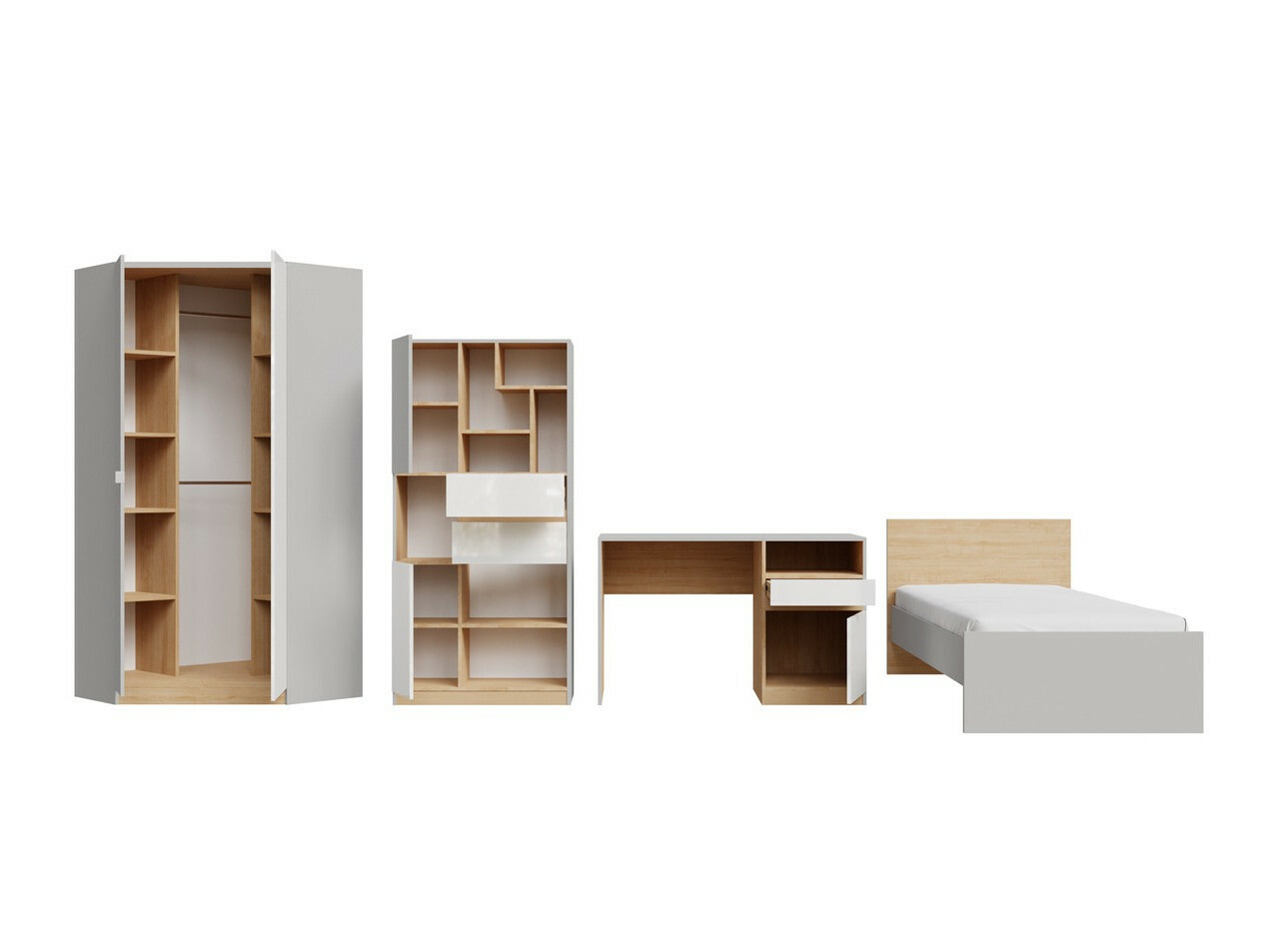 Set namještaja Nuevaru 120 (Sjajno bijela)