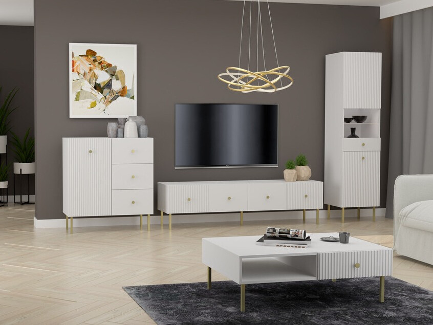 Stolić za kavu Etliva 103 (Bijela + Zlatno)