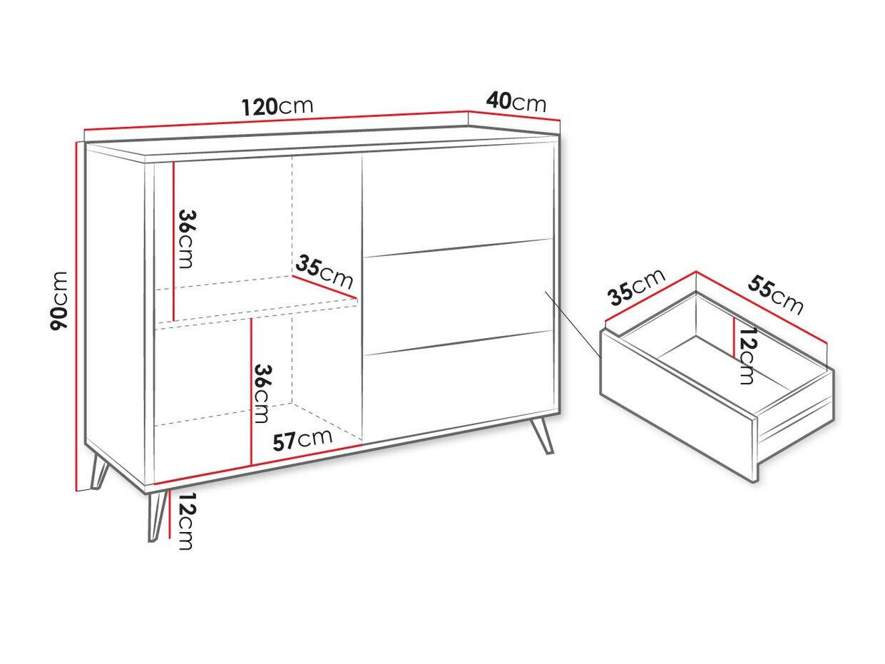 Komoda Comfivo Lomcali 100