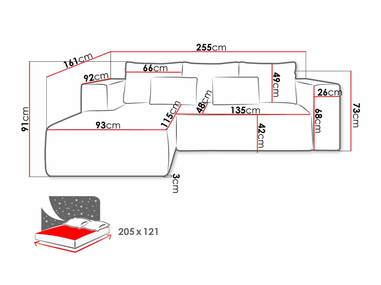 Kutna garnitura Arvada 116 (Poso 100)
