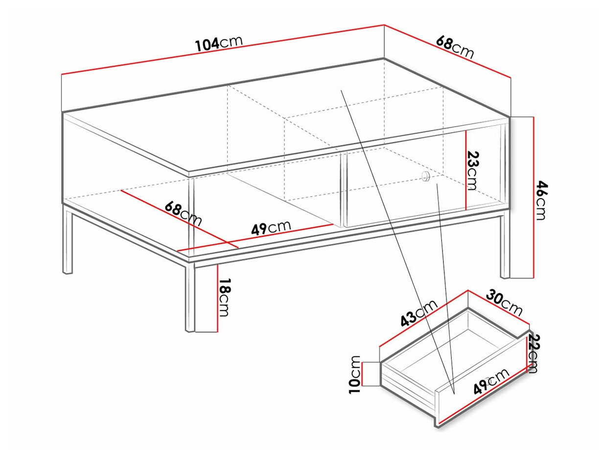 Stolić za kavu Romveri 105 (Bijela)