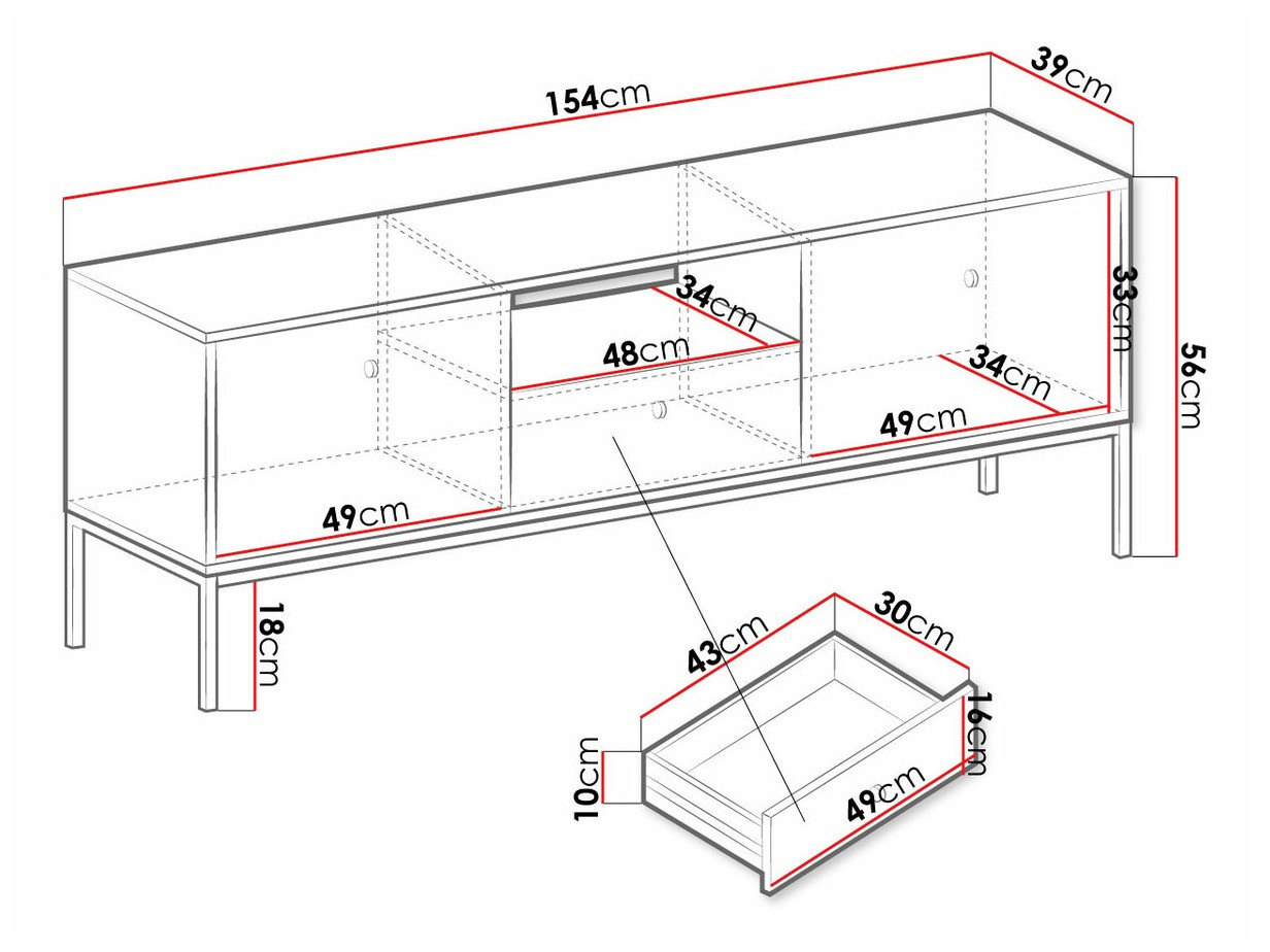 TV stol Formis (Bijela)