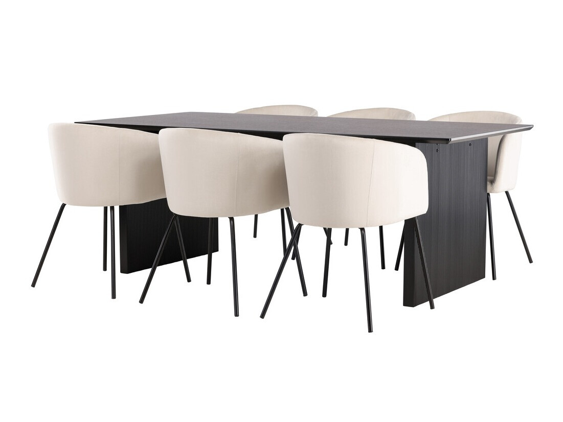 Blagovaonski set Dallas 4182 (Krem + Crna)