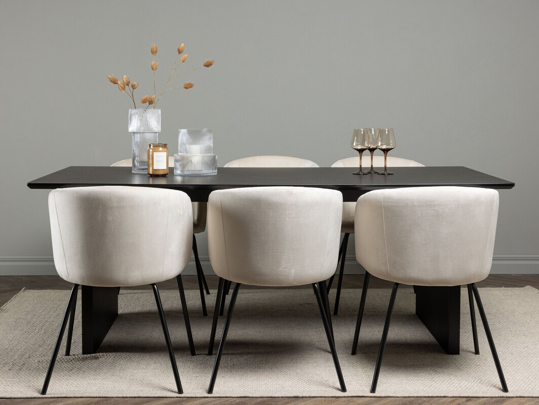 Blagovaonski set Dallas 4182 (Krem + Crna)