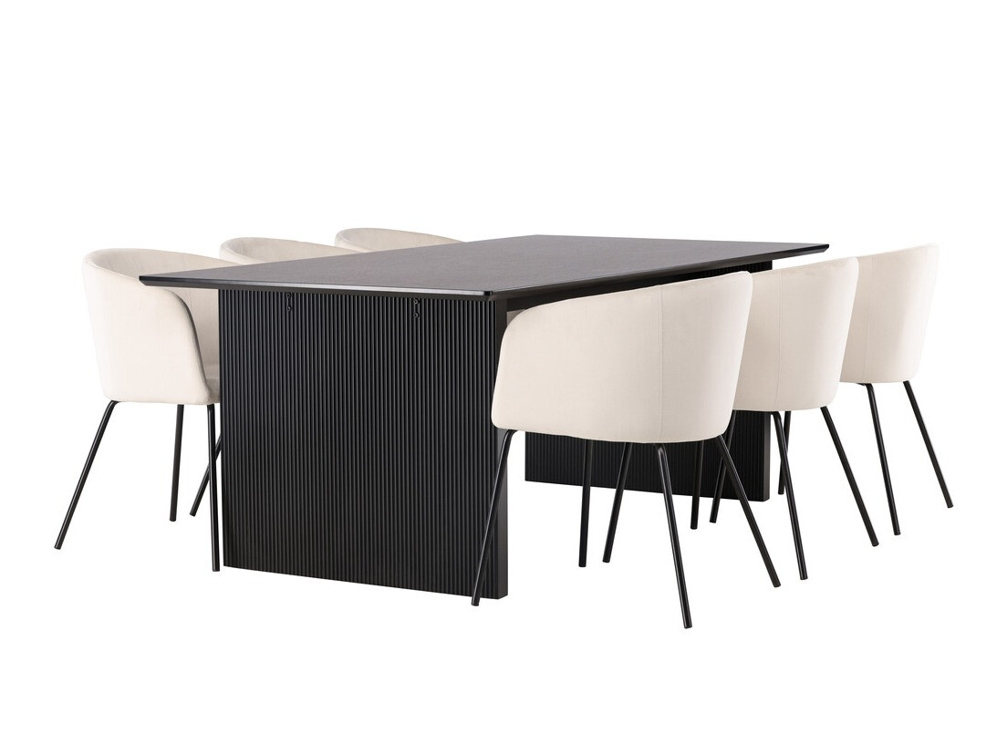 Blagovaonski set Dallas 4182 (Krem + Crna)