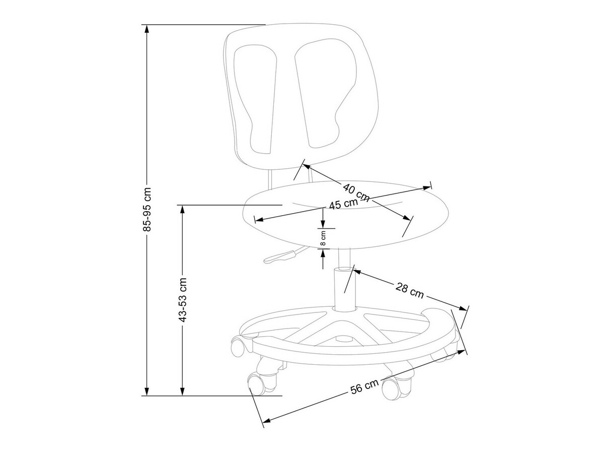 Dječja stolica Houston 1537 (Ružičasta)