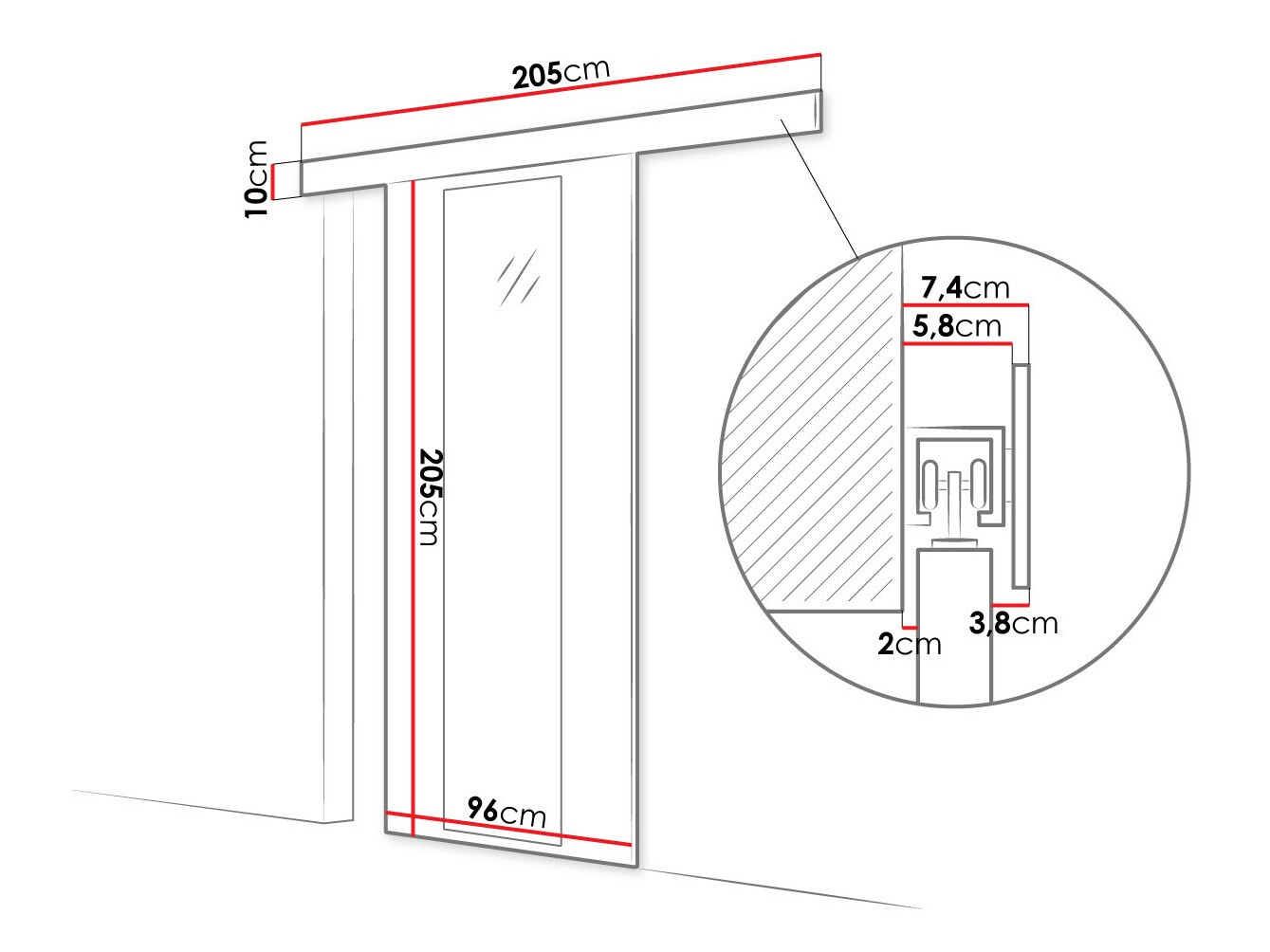 Klizna vrata Closico Portalis IV (Sonoma hrast)