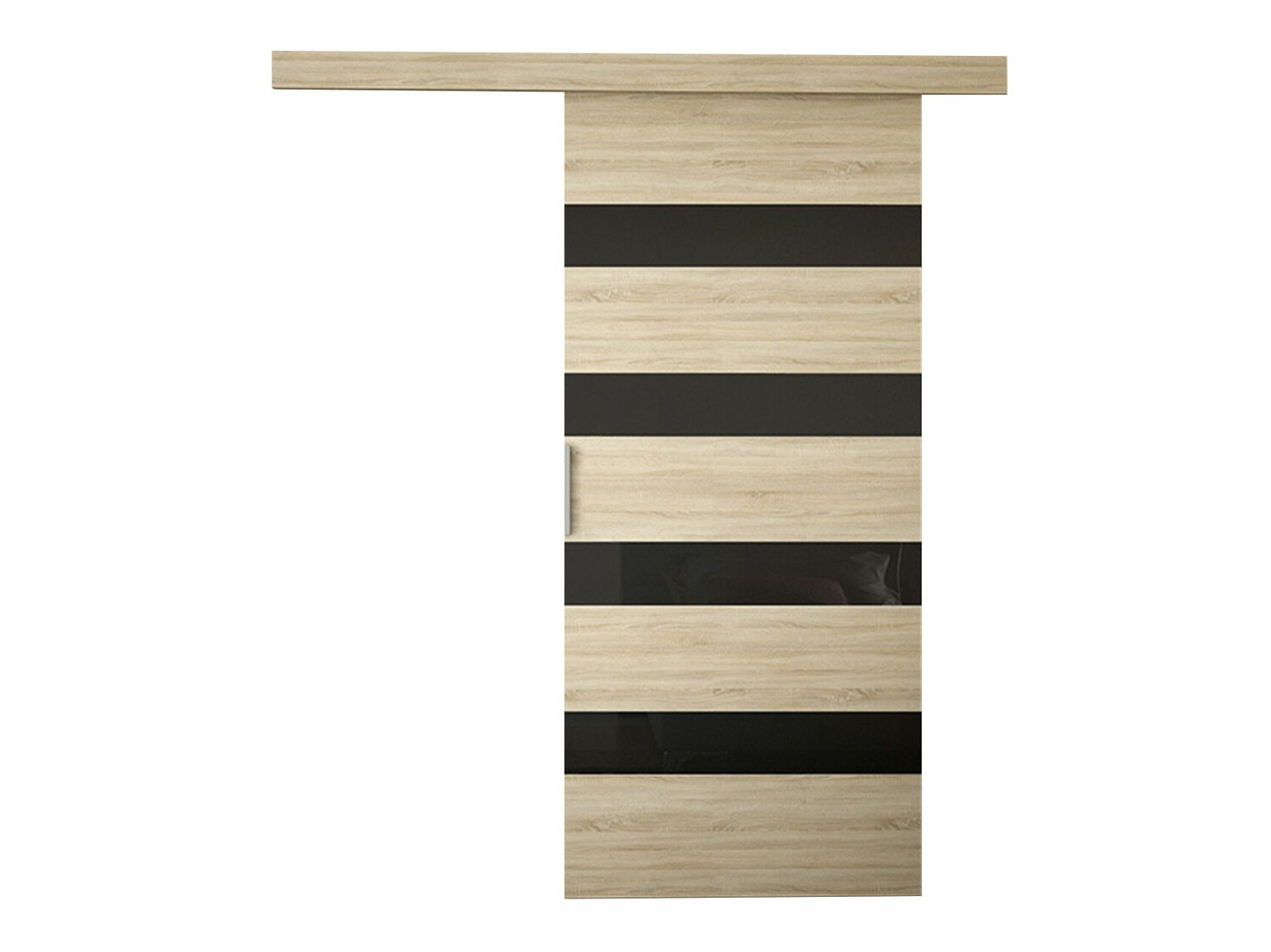 Klizna vrata Closico Portalis V (Sonoma hrast + Crna)