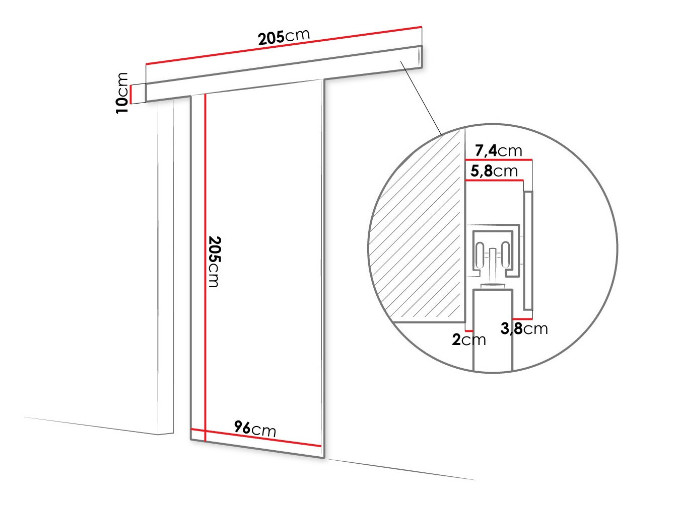 Klizna vrata Closico 177 (Bijela)