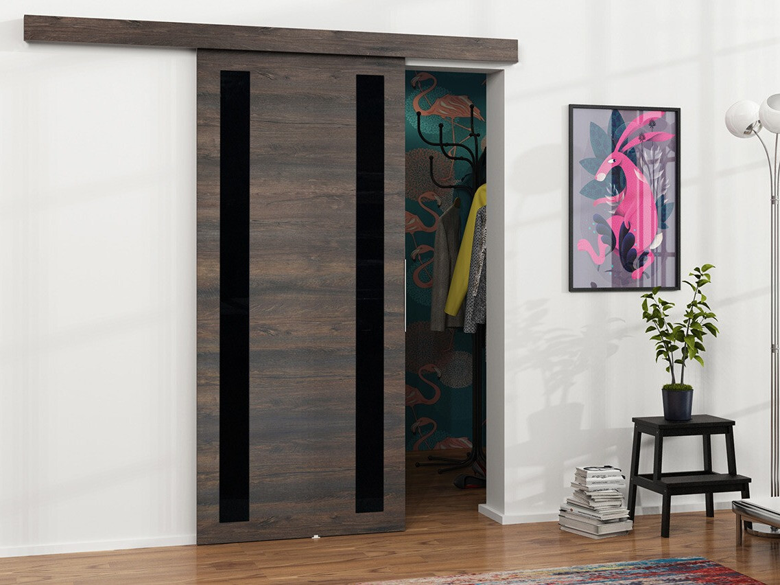 Klizna vrata Dover 120 (Tamni jasen + Crna)