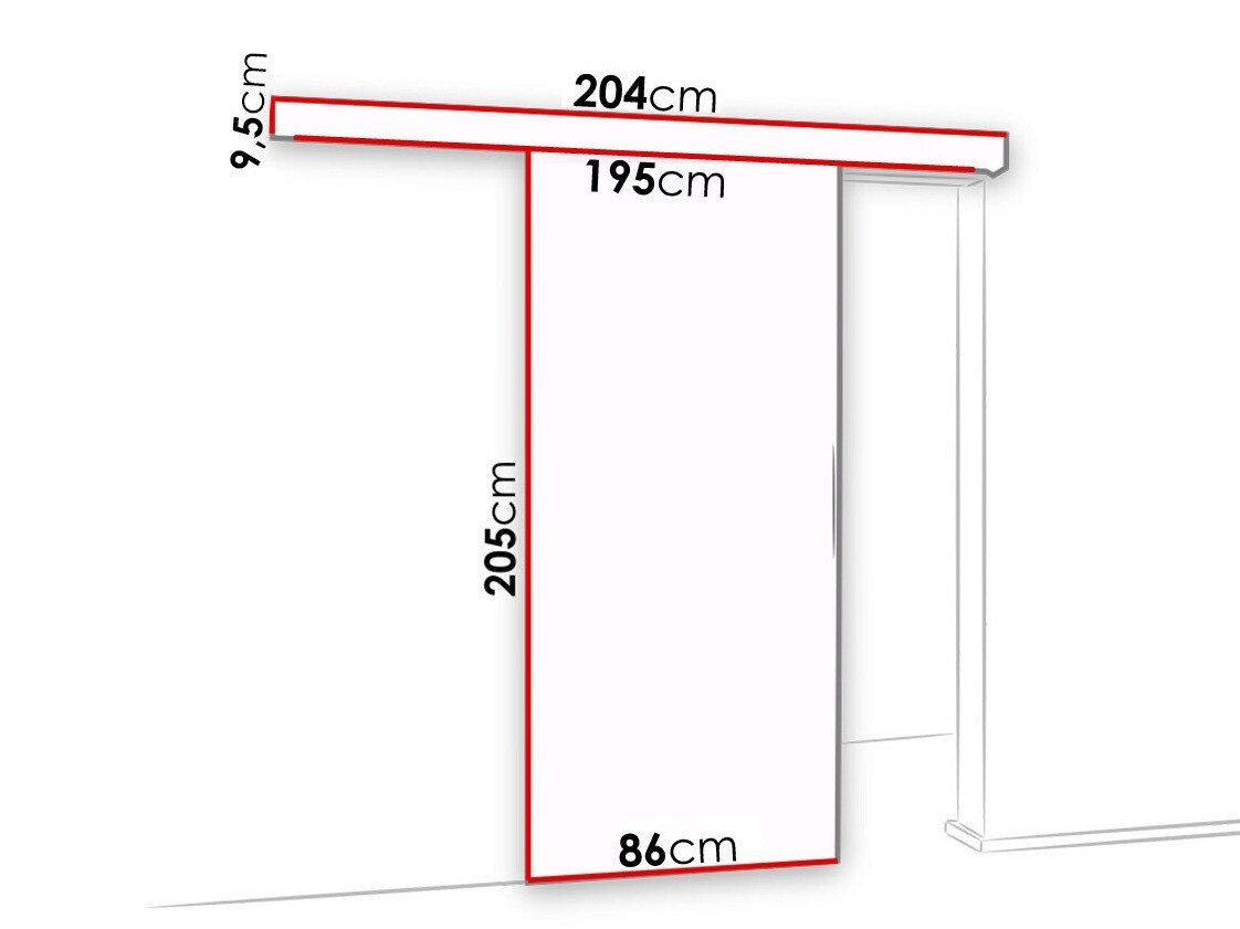 Klizna vrata Dover 123 (Antracit + Crna)