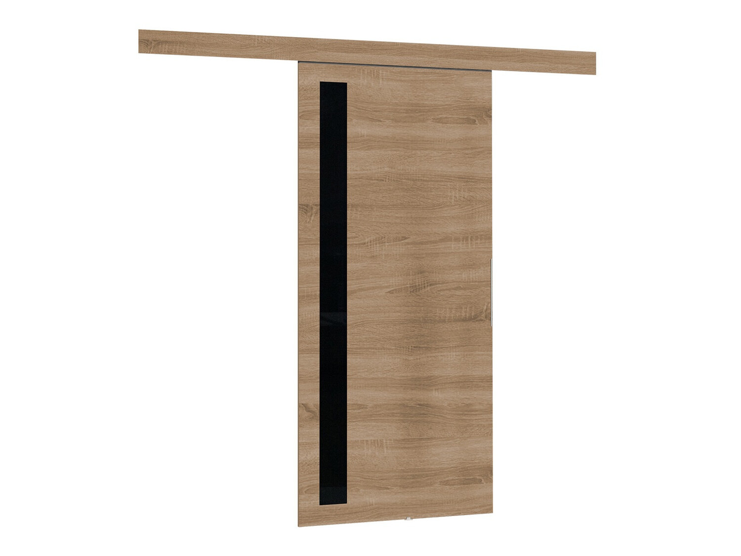 Klizna vrata Dover 124 (Sonoma hrast + Crna)