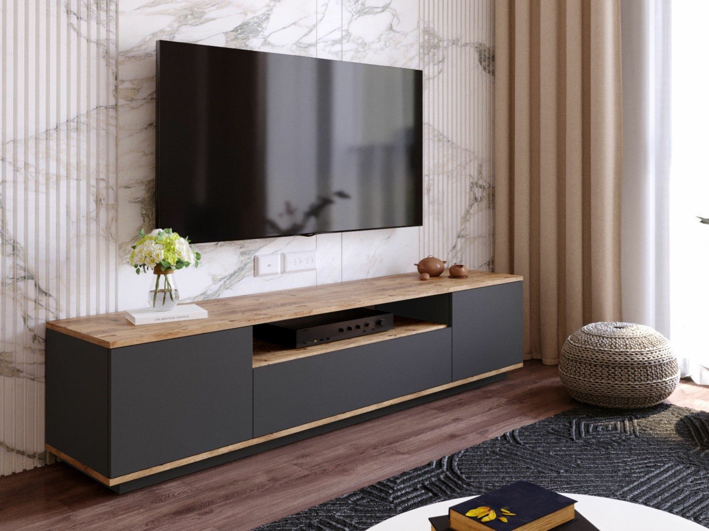 TV stol Kailua 105 (Antracit + Bor)