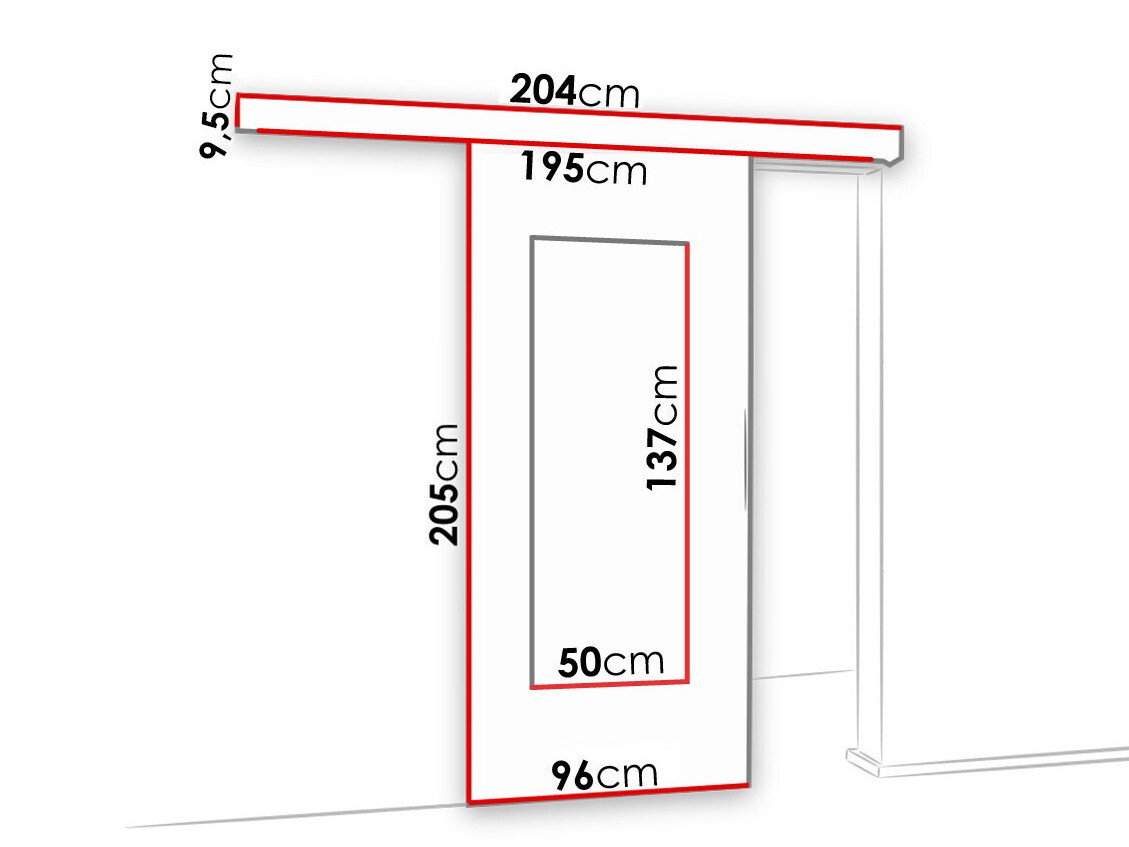 Klizna vrata Dover 129 (Sonoma hrast)