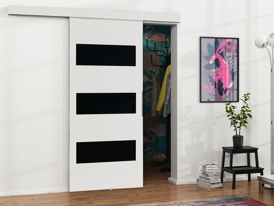 Klizna vrata Dover 136 (Bijela + Crna)