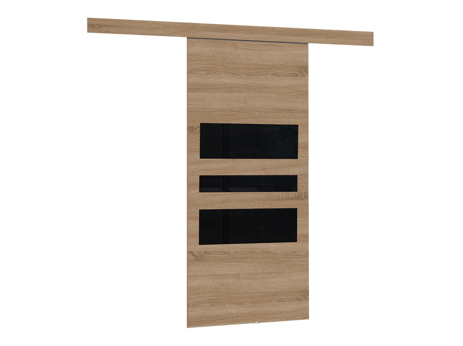 Klizna vrata Dover 140 (Sonoma hrast + Crna)