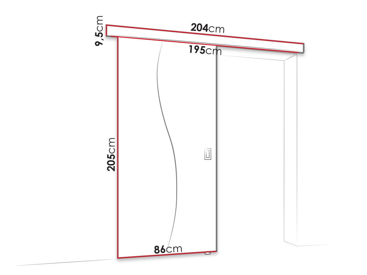 Klizna vrata Dover 150 (Bijela)
