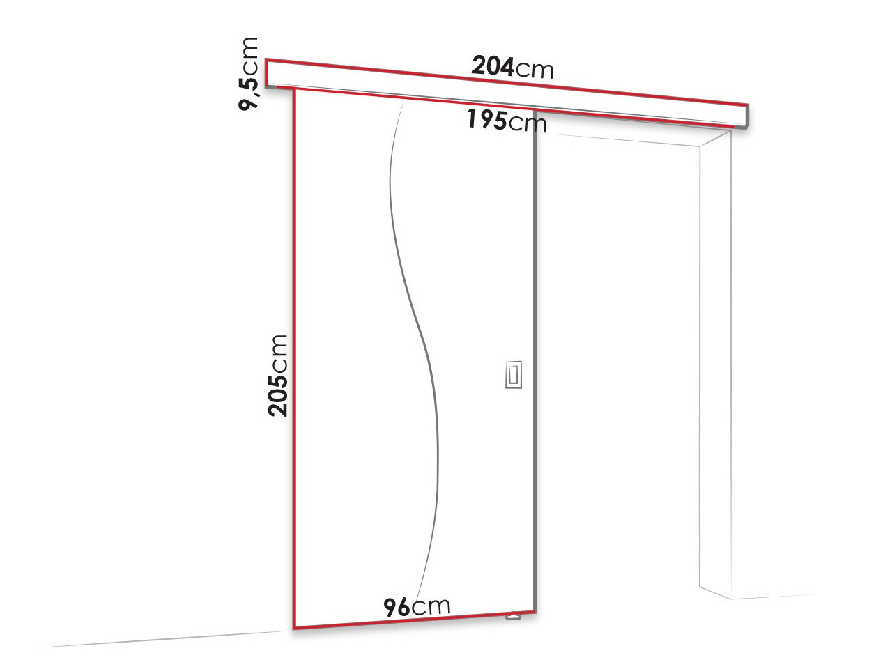 Klizna vrata Dover 151 (Sonoma hrast)