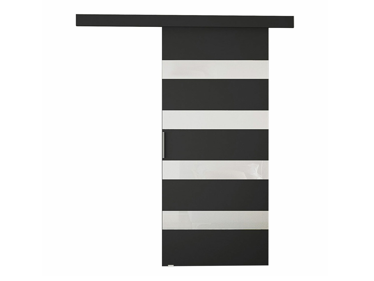 Klizna vrata Closico Fundus V (Crna + Bijela)