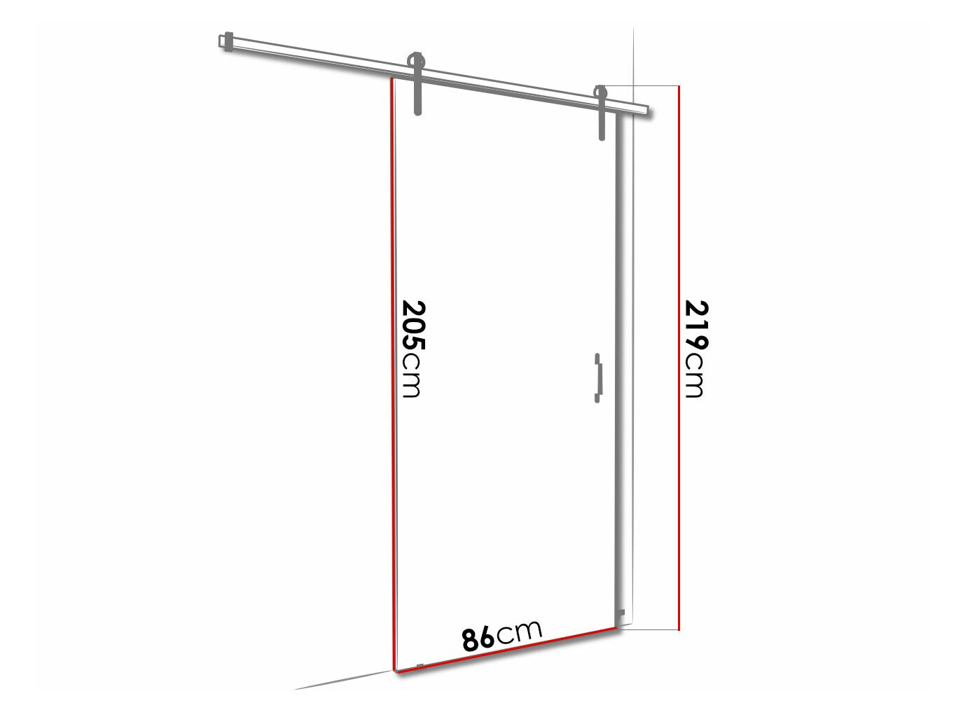 Klizna vrata Dover 156 (Antracit + Crna)
