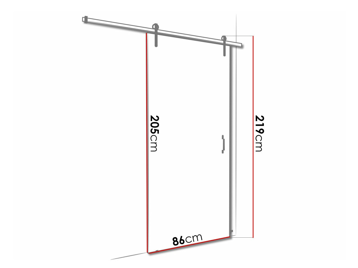 Klizna vrata Dover 159 (Antracit + Crna)