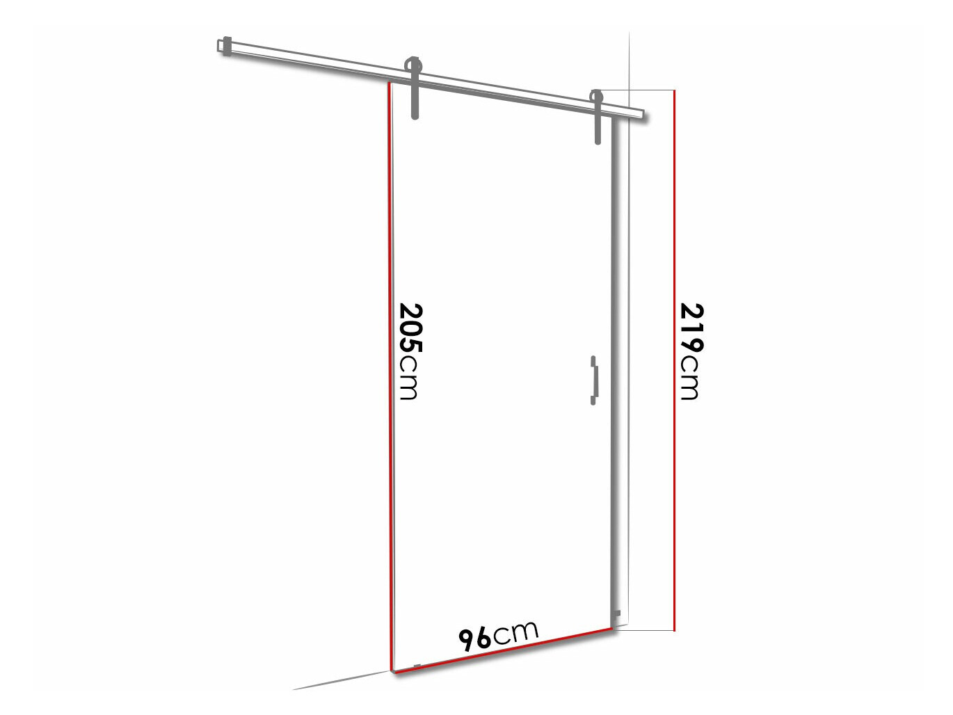 Klizna vrata Dover 160 (Antracit + Crna)