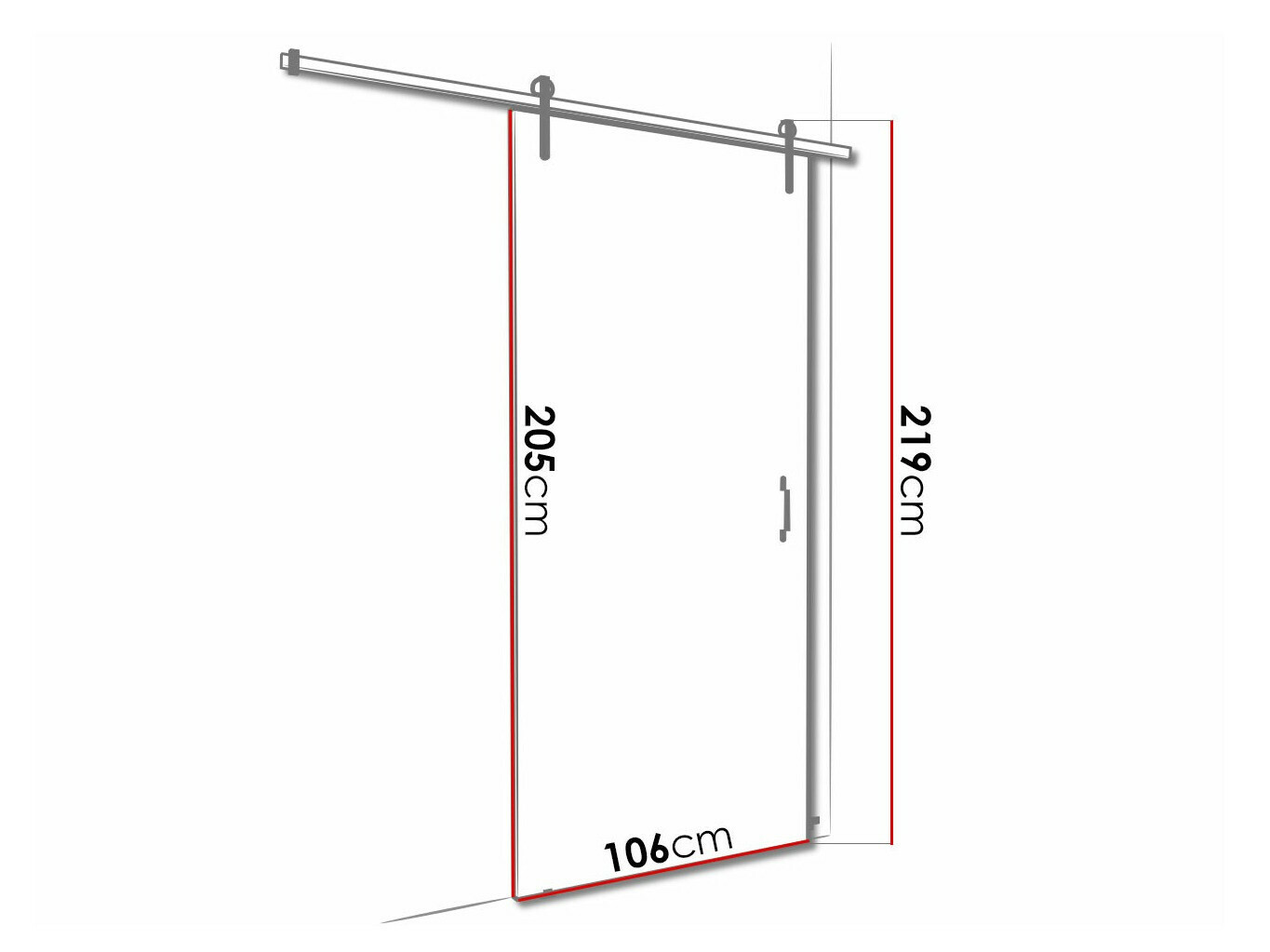 Klizna vrata Dover 161 (Antracit + Crna)