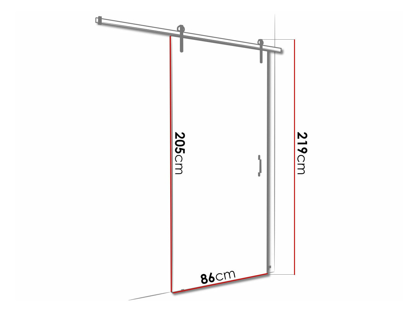 Klizna vrata Dover 162 (Antracit + Crna)