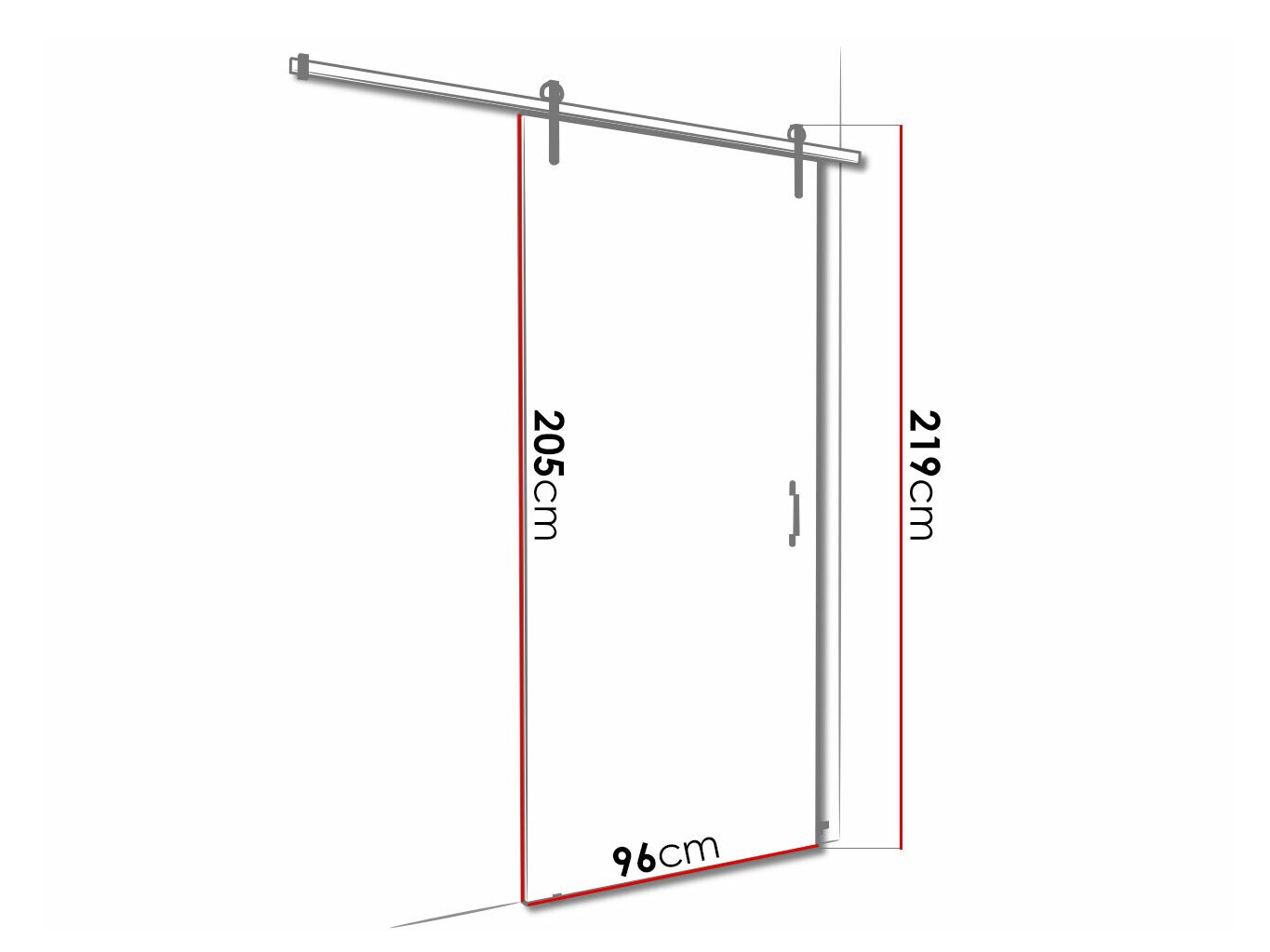 Klizna vrata Dover 163 (Bijela + Crna)