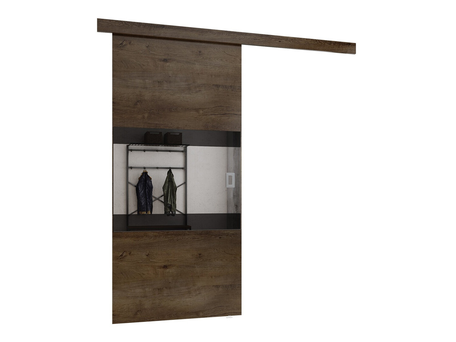 Klizna vrata Dover 175 (Tamni jasen + Crna)