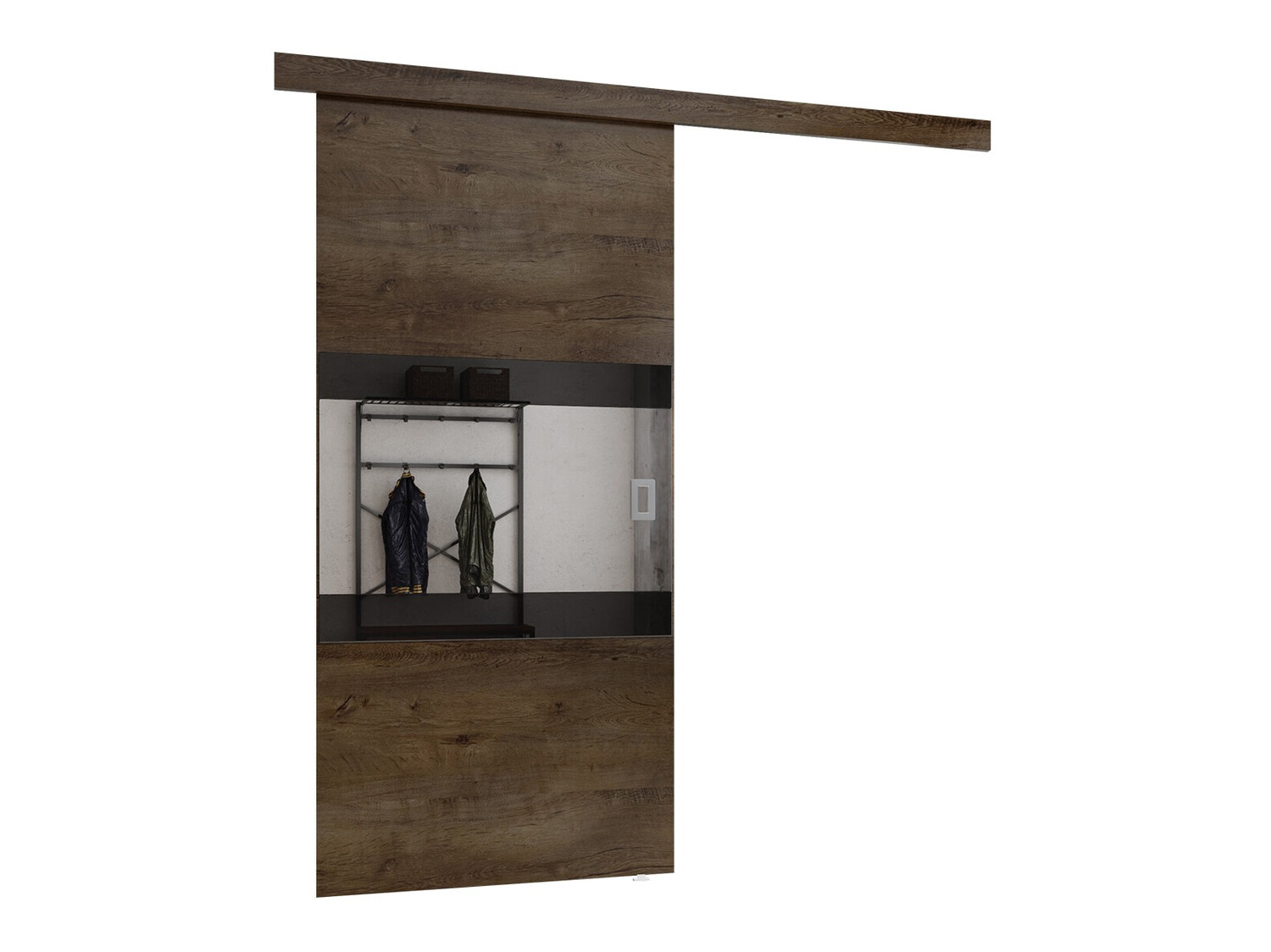 Klizna vrata Dover 176 (Tamni jasen + Crna)