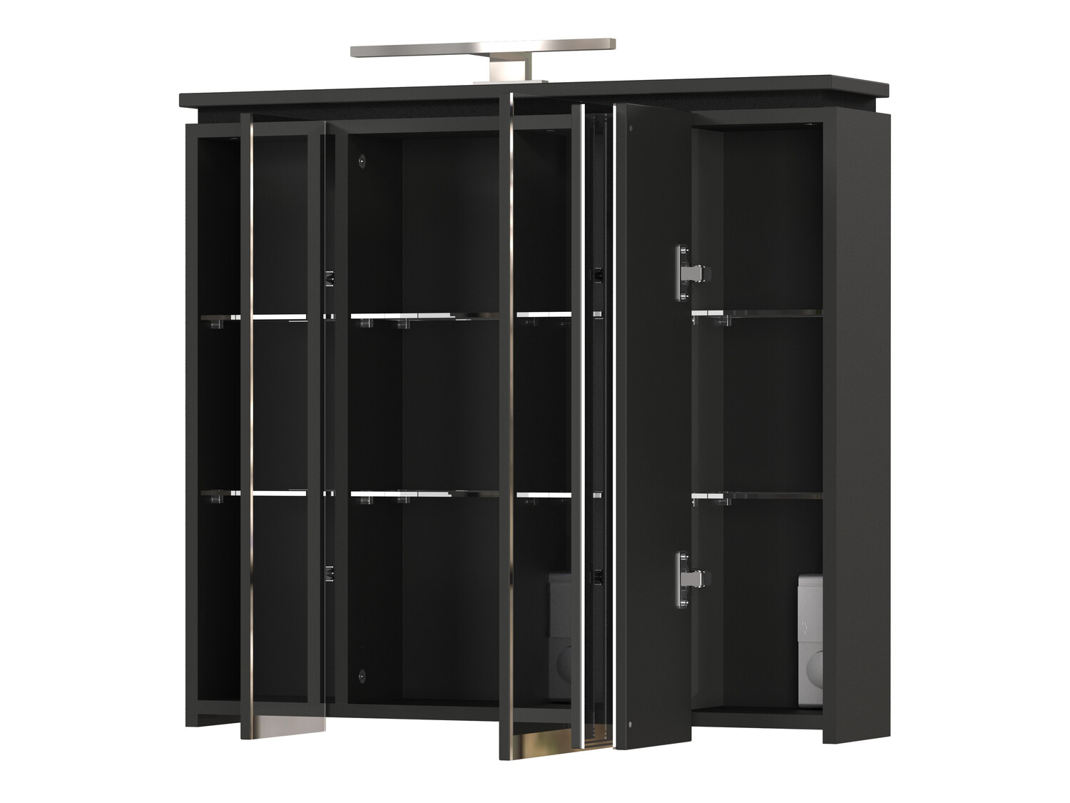 Kupaonski ormarić s ogledalom Larsalu 104 (Grafit)