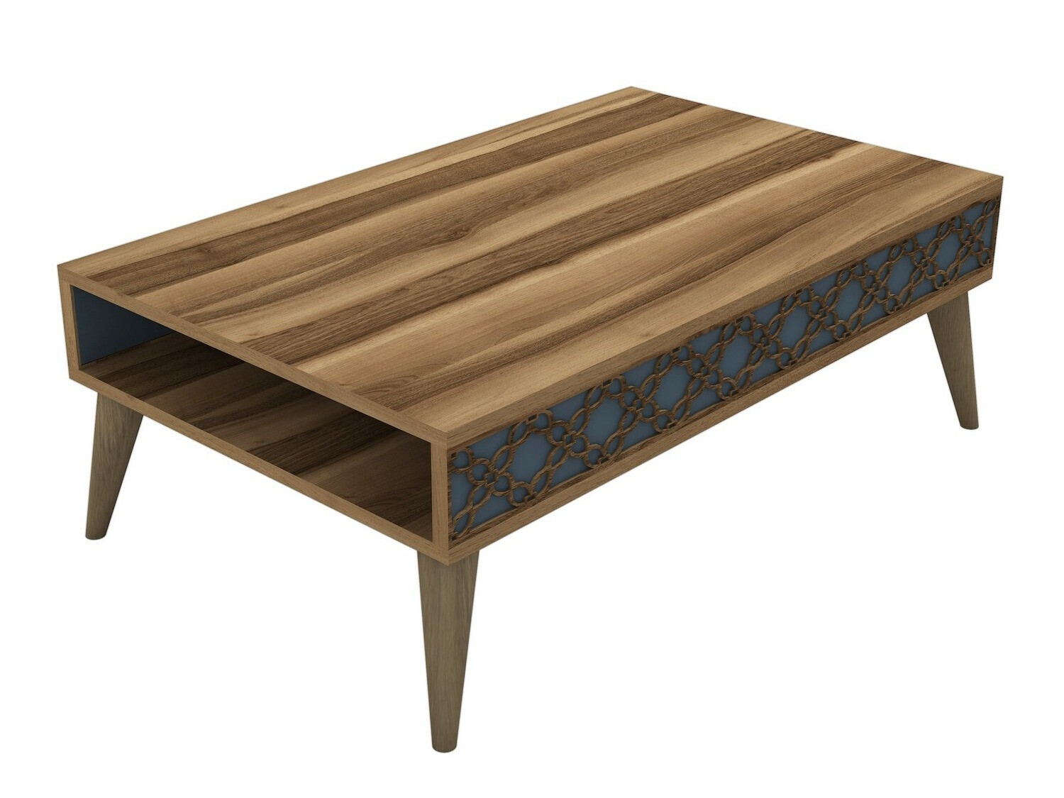 Stolić za kavu Kailua 159 (Orah + Plava)