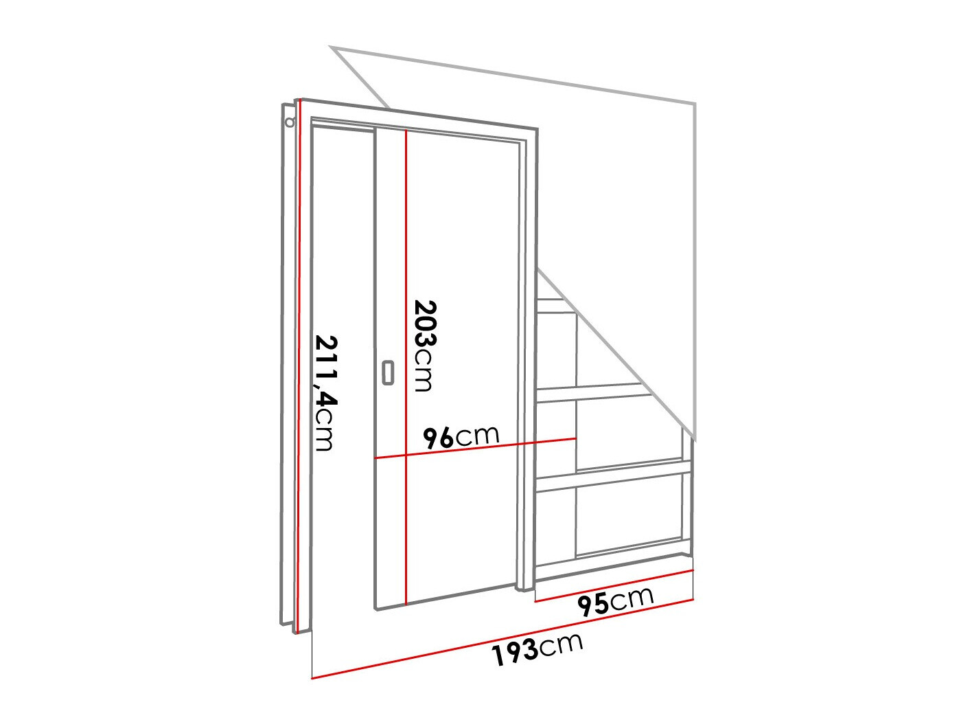 Klizna vrata Dover 184 (Sonoma hrast)