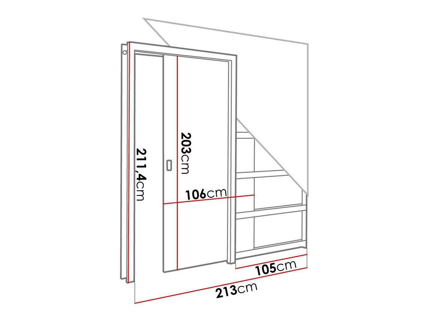 Klizna vrata Dover 185 (Antracit)