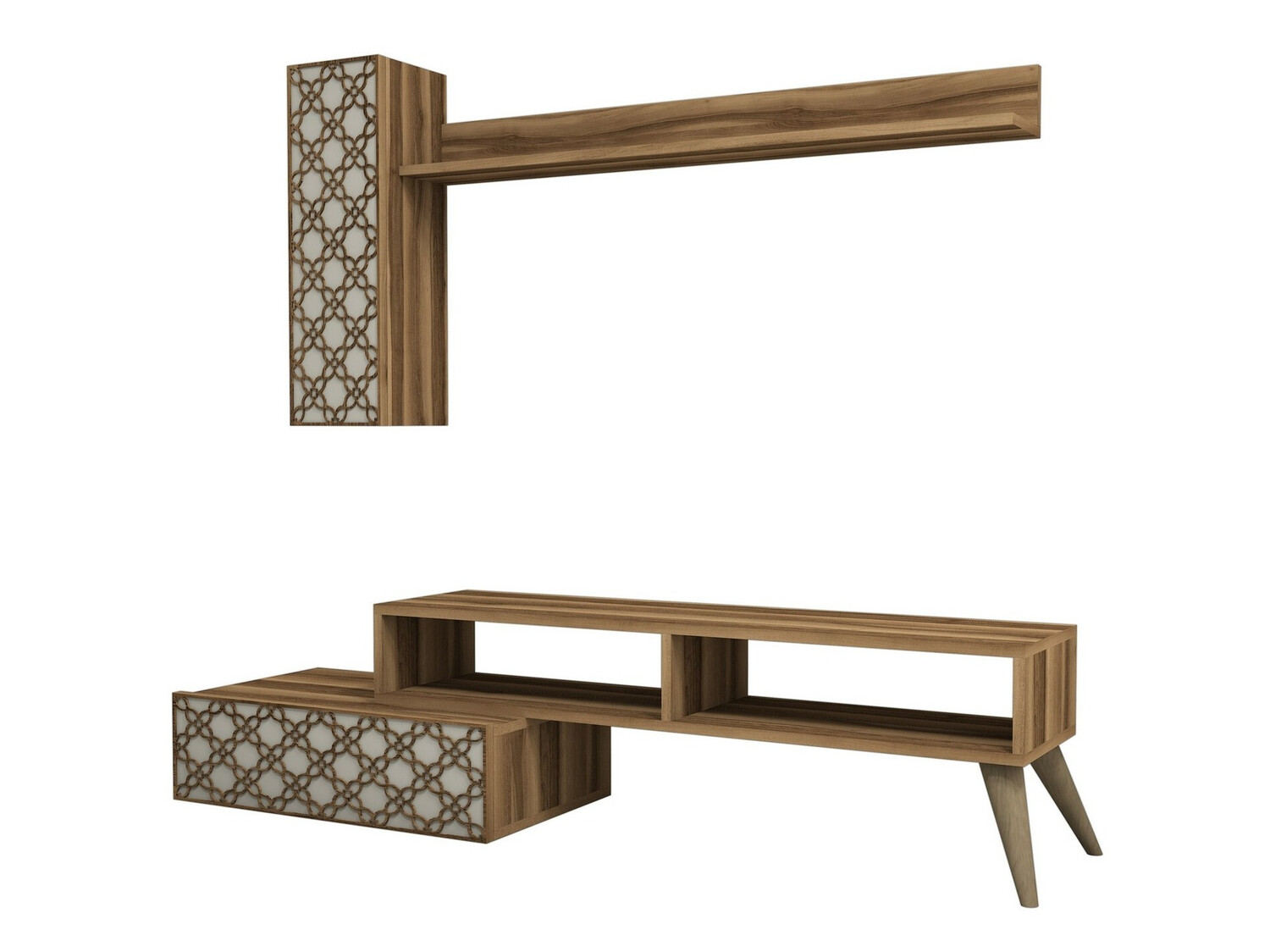 Set za dnevni boravak Kailua 1561 (Orah + Krem)