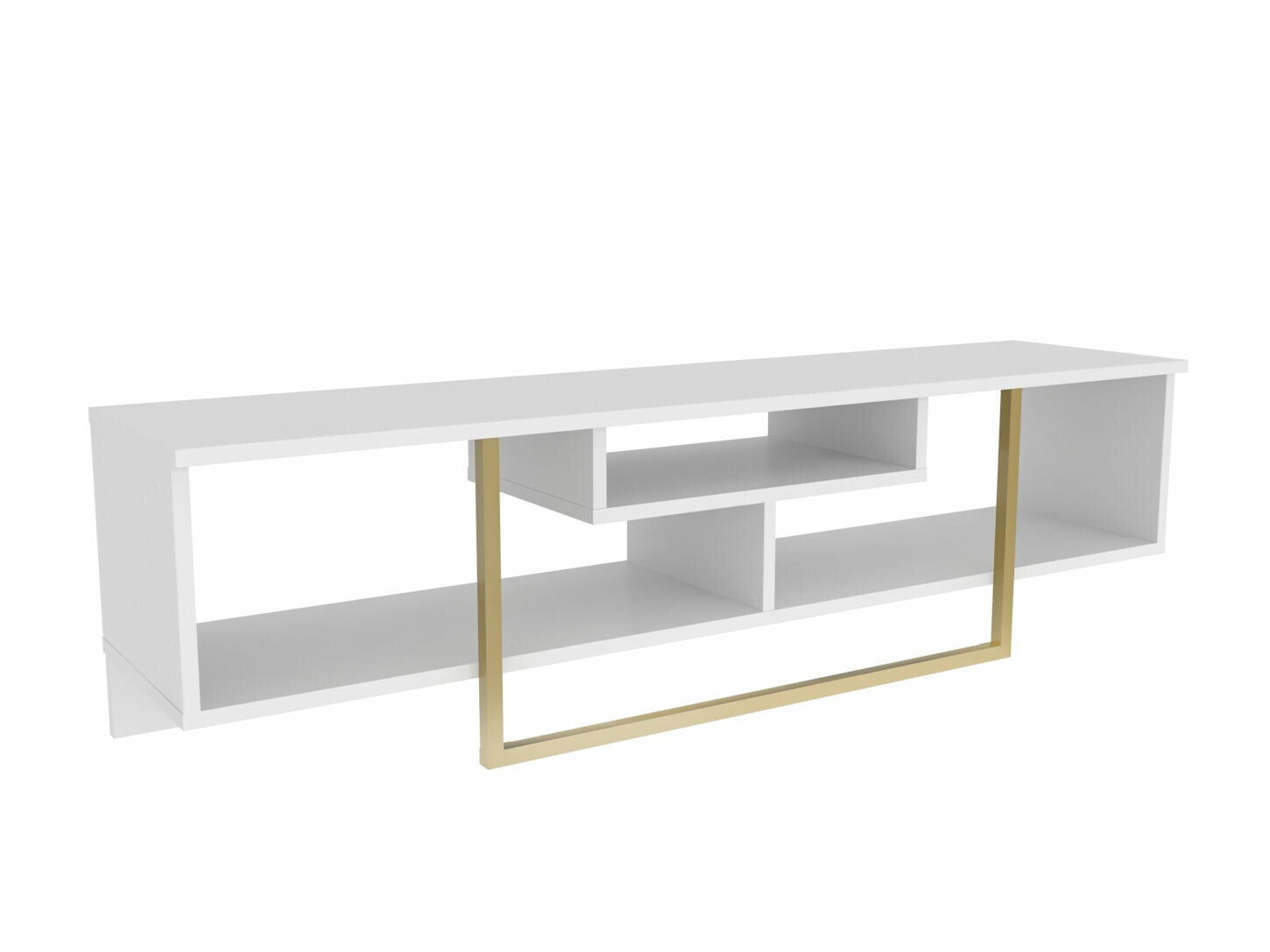 TV stol Kailua 245 (Bijela + Zlatno)