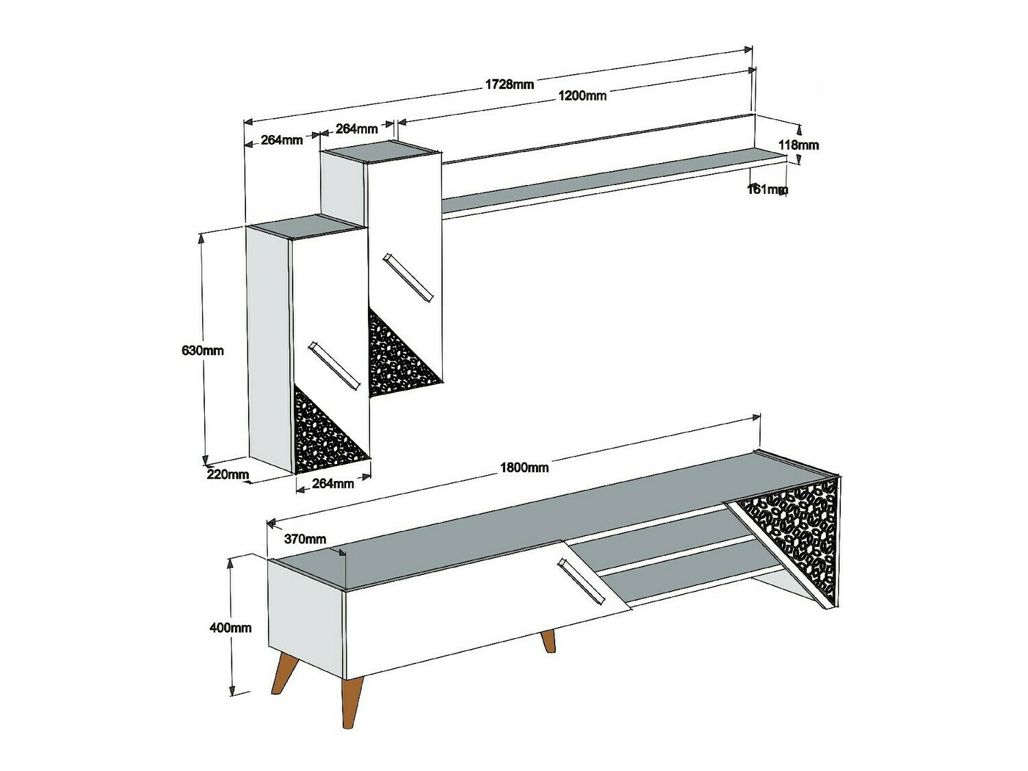 Set za dnevni boravak Kailua 1564 (Krem)