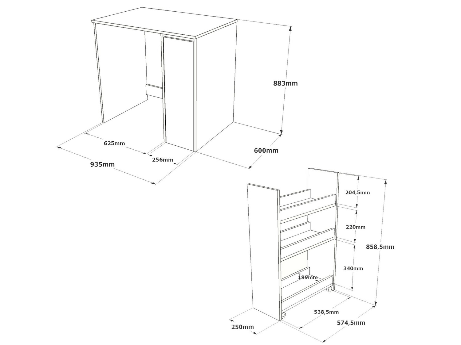 Kupaonska polica Kailua 339 (Bijela + Hrast)