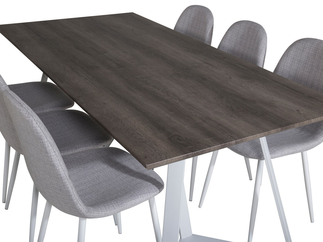 Blagovaonski set Dallas 1804 (Svijetlo siva + Bijela)