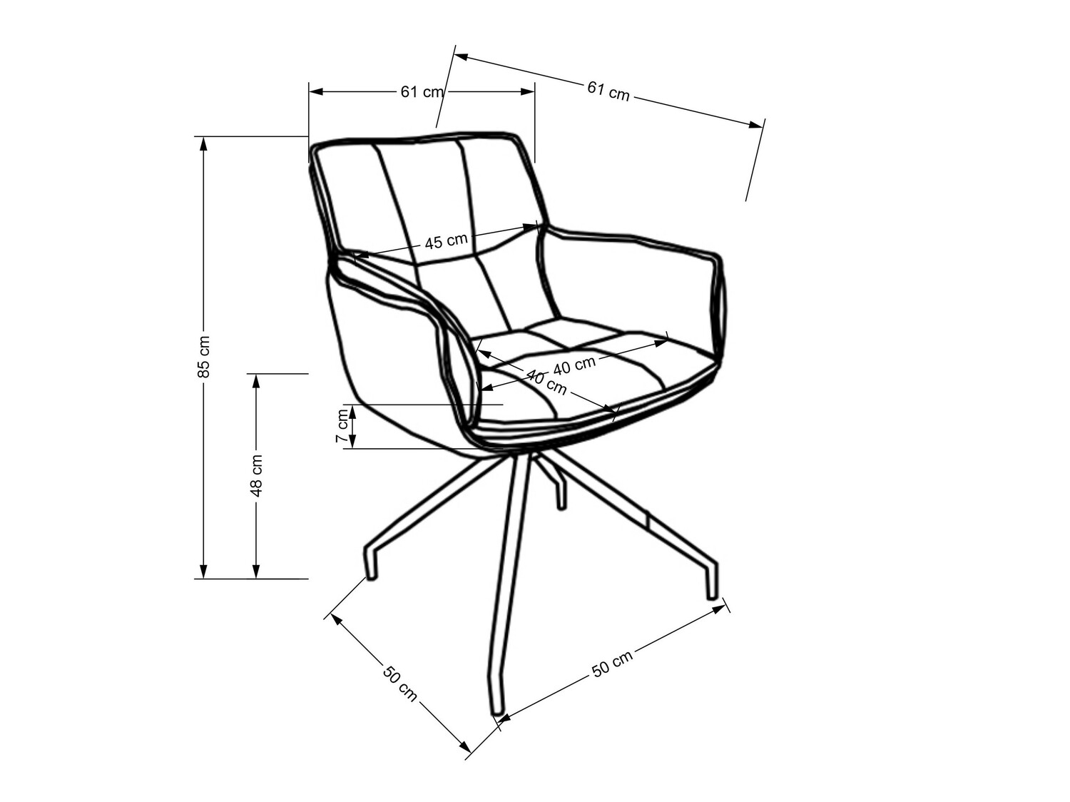 Stolica Houston 1548 (Siva)