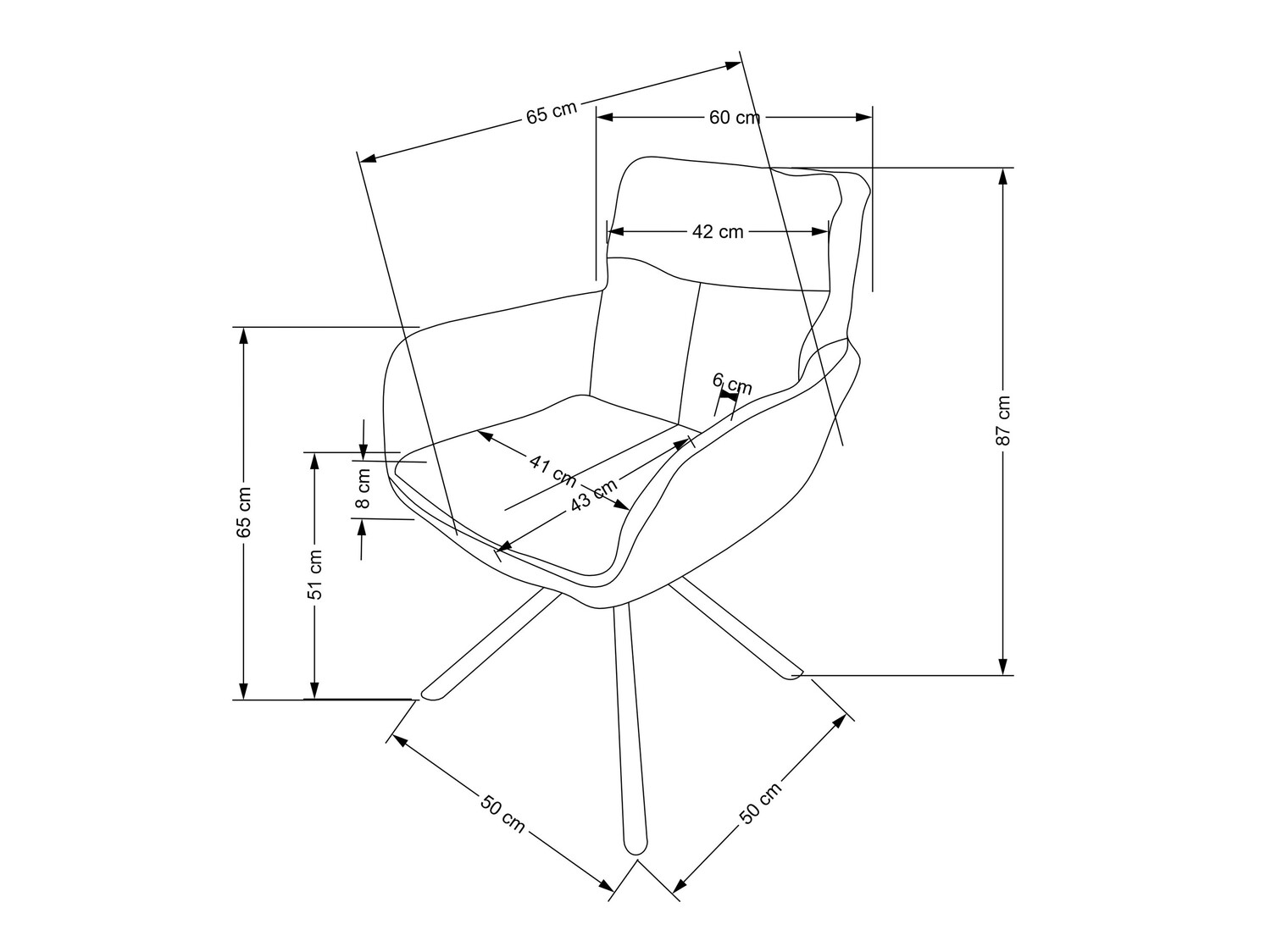 Stolica Houston 1564 (Siva)